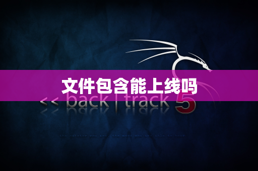 文件包含能上线吗