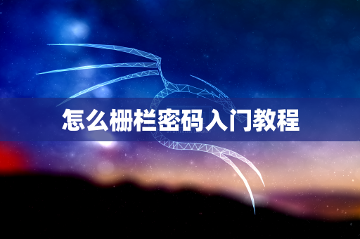 怎么栅栏密码入门教程