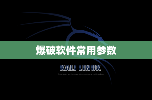 爆破软件常用参数