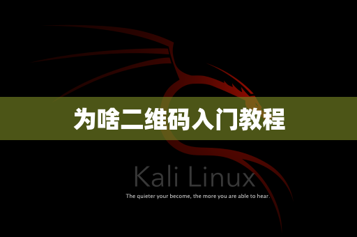 为啥二维码入门教程