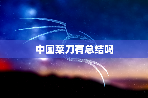 中国菜刀有总结吗