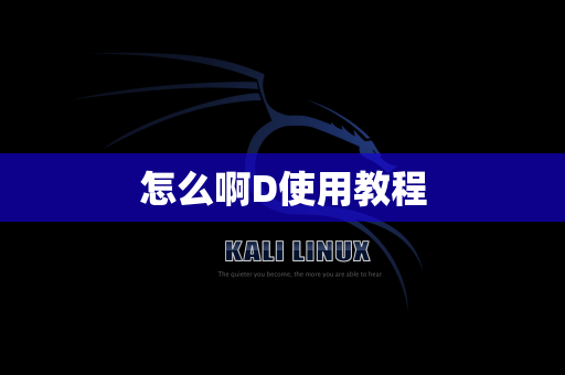 怎么啊D使用教程
