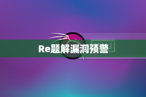 Re题解漏洞预警
