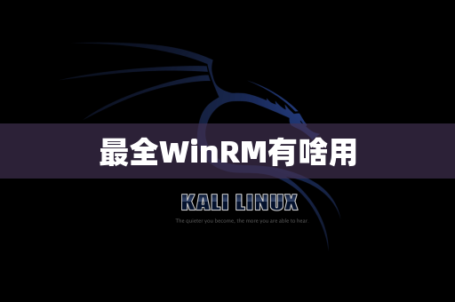 最全WinRM有啥用