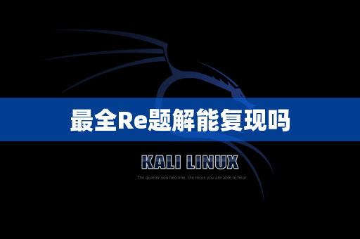 最全Re题解能复现吗