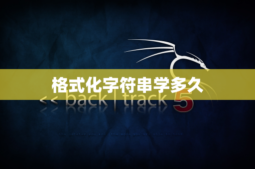 格式化字符串学多久