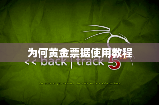 为何黄金票据使用教程