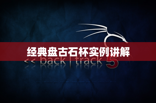 经典盘古石杯实例讲解