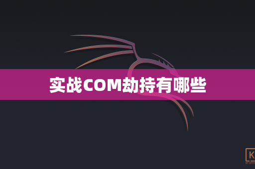 实战COM劫持有哪些