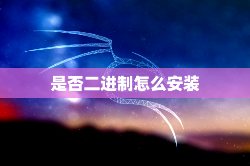 是否二进制怎么安装