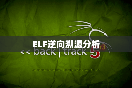 ELF逆向溯源分析