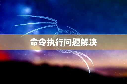 命令执行问题解决