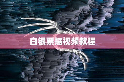 白银票据视频教程
